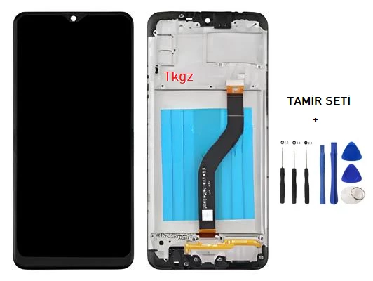 Tkgz - Samsung Galaxy A20S - SM-A207 Lcd Ekran Dokunmatik   - A - Kalite ÇITALI + TAMİR SETİ - 1