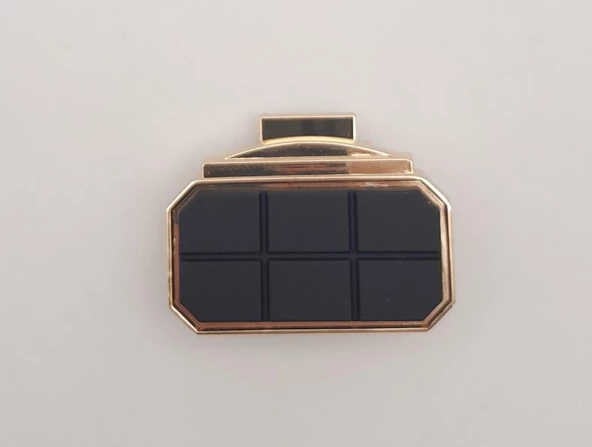 Çanta Aksesuar Light Gold Siyah Renk Mat Akrilikli Kilit - 1