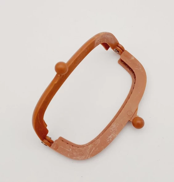 Çanta Aksesuar 9 cm Plastik Cüzdan Klipsi Taba Renk - 2