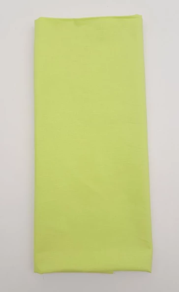 Çanta Aksesuar 120X50 Cm Neon Yeşil Renk Pamuklu Astarlık Kumaş No:22