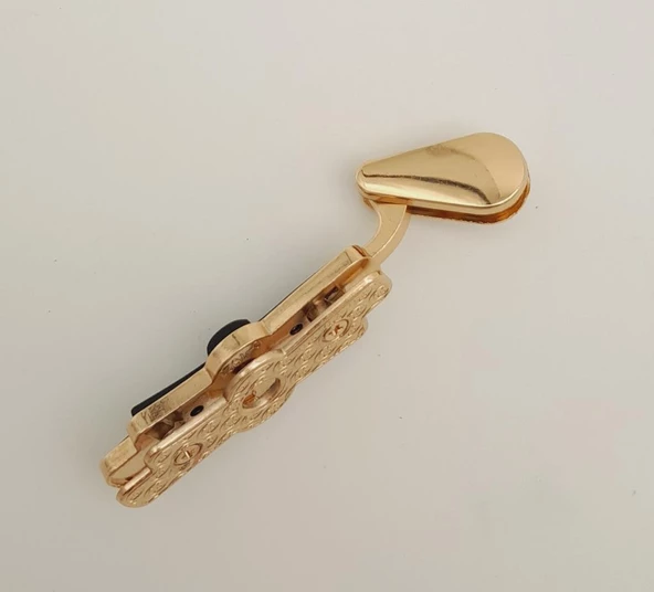 Çanta Aksesuar Sütlü Kahve Renk Kurdele Model Light Gold Metal Kulpluk 1 Adet - 3
