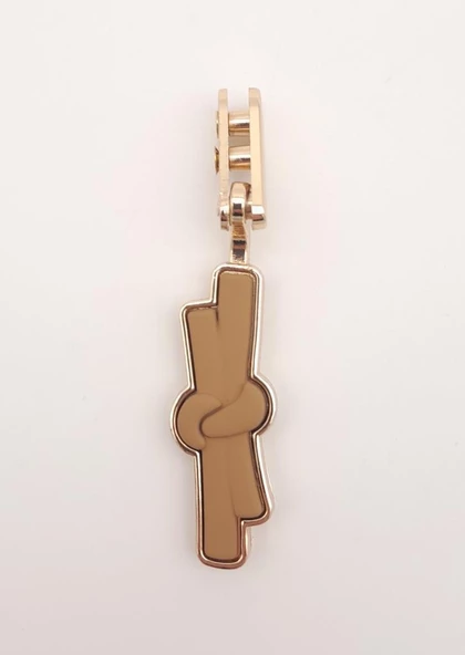 Çanta Aksesuar Sütlü Kahve Renk Kurdele Model Light Gold Metal Kulpluk 1 Adet