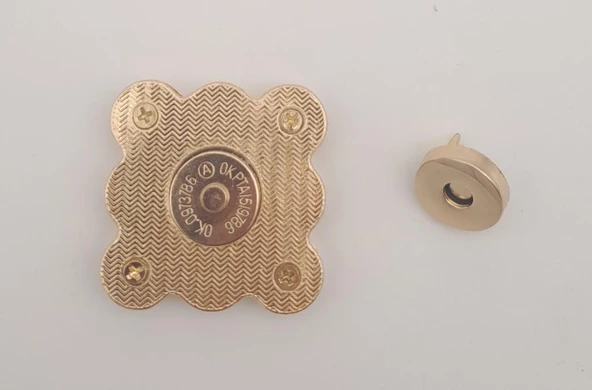 Çanta Aksesuar Light Gold Renk 4.5 cm Mıknatıslı Kilit - 3