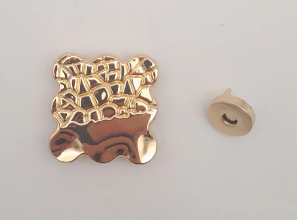 Çanta Aksesuar Light Gold Renk 4.5 cm Mıknatıslı Kilit - 4