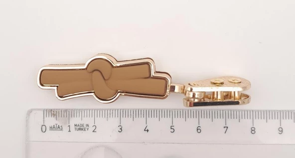 Çanta Aksesuar Sütlü Kahve Renk Kurdele Model Light Gold Metal Kulpluk 1 Adet - 5
