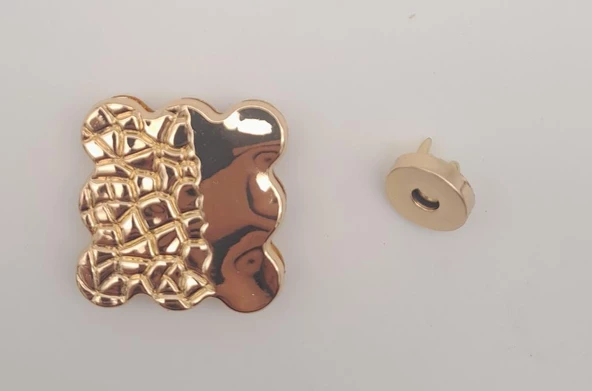Çanta Aksesuar Light Gold Renk 4.5 cm Mıknatıslı Kilit - 5