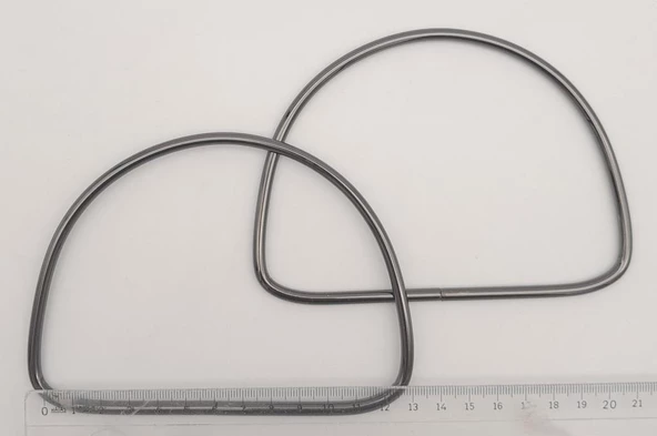 Çanta Aksesuar 12.5 cm D Model Füme Renk Metal Çanta Tutma Sapı - 2