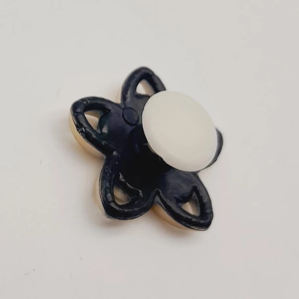 Çanta Aksesuar Plastik Çiçek Model Süs Light Gold Renk - 4