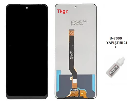 Tkgz - Tecno Camon 19 PRO Lcd Ekran Dokunmatik -A- Kalite + B-7000