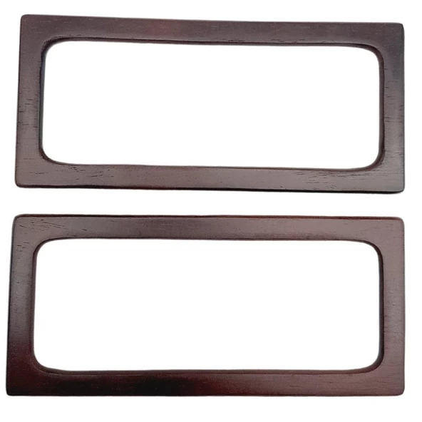 Çanta Aksesuar Dikdörtgen Model 9x20 cm Kahverengi Ahşap Çanta Sapı - 2