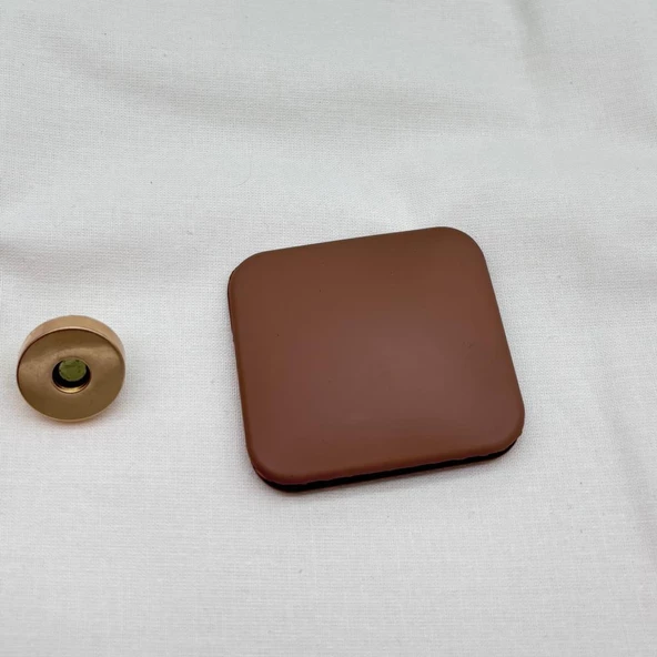 Çanta Aksesuar Vizon Renk  5x4.5 cm Mıknatıslı Mat  Kilit