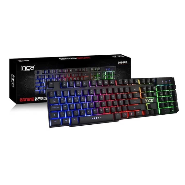 INCA USB Kablolu Rainbow Gaming Standart Q Mekanik Hisli Klavye