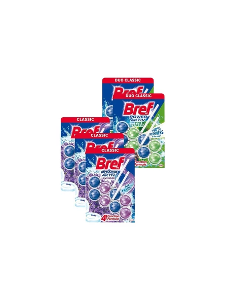 Bref Bref Wc Power Aktiv Duopack Klozet Bloğu Lavanta x 3 + Duopack Çam x 2