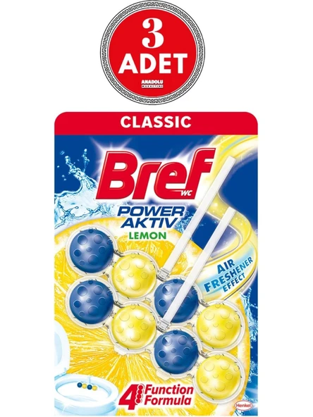 Bref Wc Power Aktiv Duopack Tuvalet Bloğu Limon 2 Li Paket 3 Adet Bref Limon