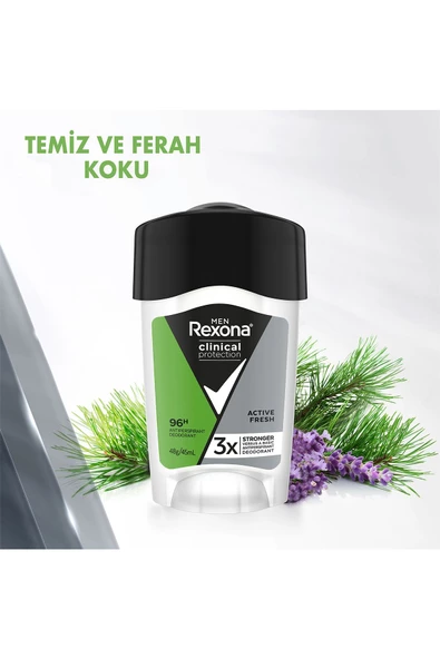 Rexona Men Clinical Protection Erkek Stick Deodorant Active Fresh 45 Ml - 6