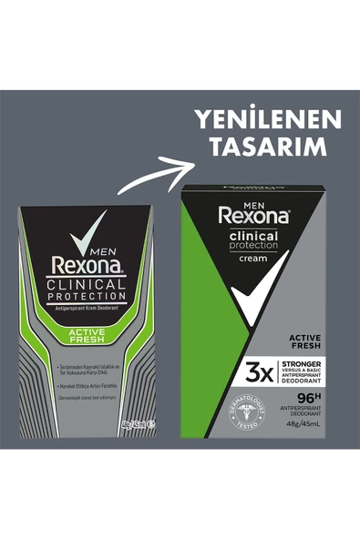 Rexona Men Clinical Protection Erkek Stick Deodorant Active Fresh 45 Ml - 4