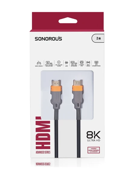 SONOROUS ADVANCED SERIES 8K 2 metre HDMI Kablo - 3