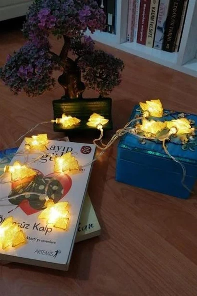 Dekoratif Işıklı Metal Örgülü Çam Ağacı Şeklinde Günışığı Şerit Led Işık Zinciri - 7