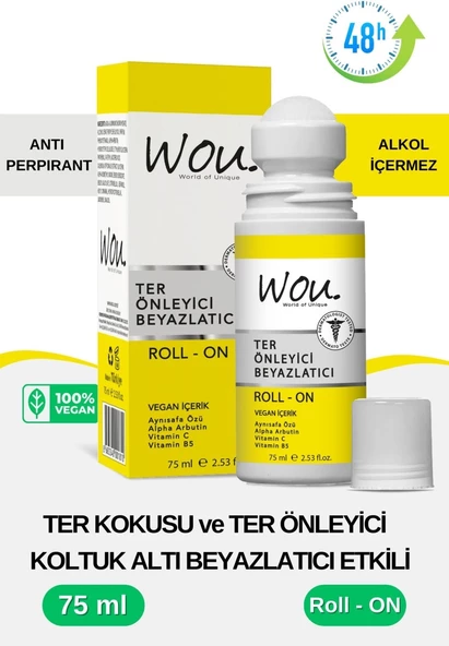 Wou Ter Önleyici Beyazlatıcı Roll - On 75 ml