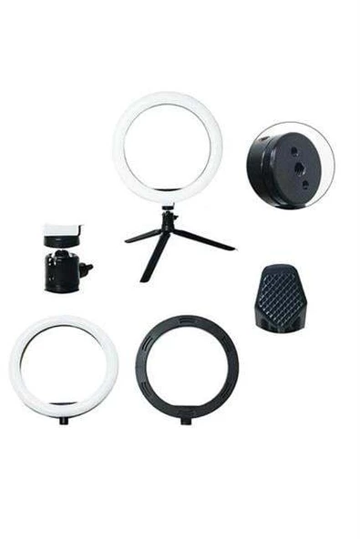 10inç 26cm Youtube Instagram Tiktok Selfie  Stüdyo Video Fotoğraf Ring Light  Tripod Led Hal - Resim 11