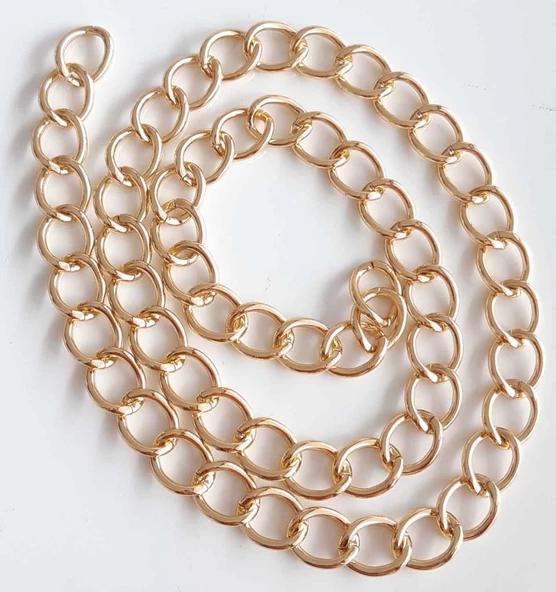Çanta Aksesuar Light Gold Geniş Çanta Zinciri 100 Cm
