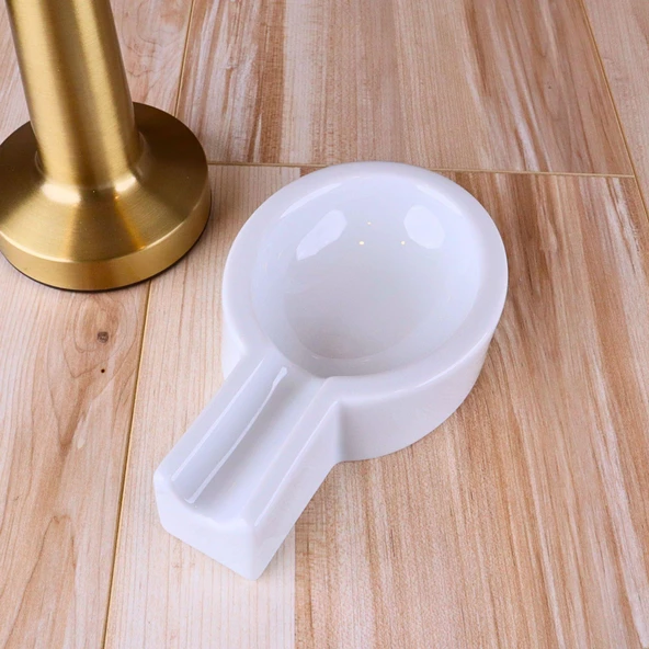 Perlotus Porselen Beyaz Şeffaf Sırlı Puro Küllüğü 1. Sınıf Sert Porselen 10 cm - 3