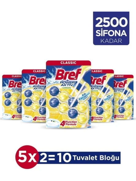 Bref Wc Power Aktiv Duopack Tuvalet Bloğu Limon ( 5 Adet )