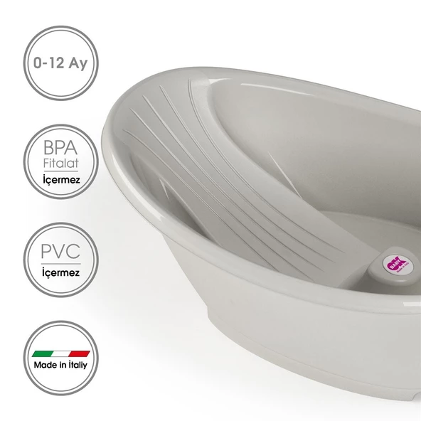 OkBaby Bella Çift Yönlü Banyo Küveti 0-12 ay / Gri - 3