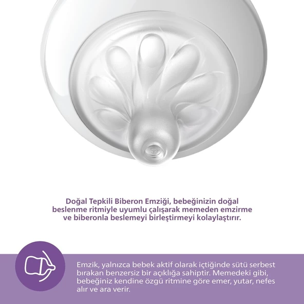 Philips Avent Natural Response PP Antikolik Biberon 260 ML 1 Ay+ SCY673/01 - 6