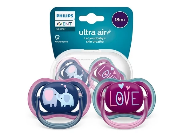 Philips Avent Ultra Air Emzik +18 Ay 2li Kız SCF349/22 - 2