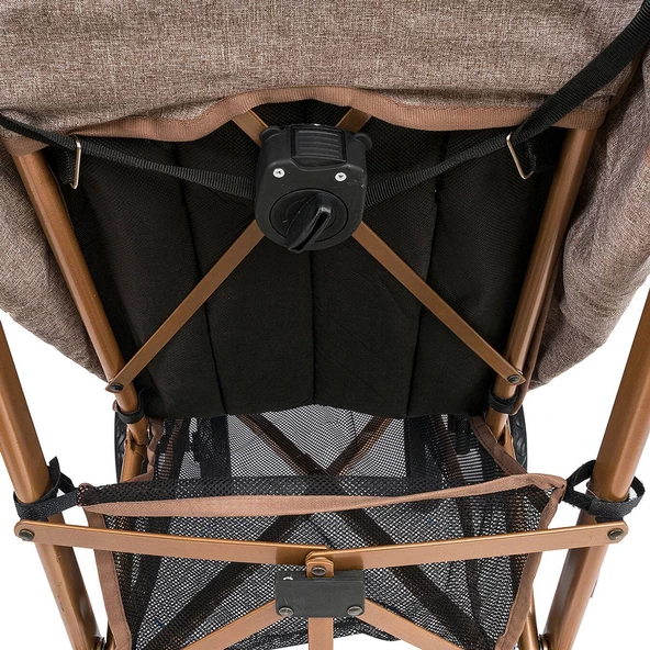 Comfymax Tam Yatar Baston Bebek Arabası – Wood Brown - 12