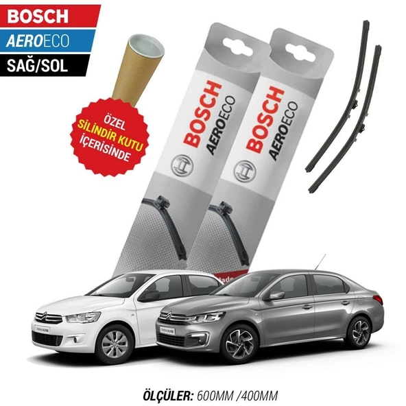 Citroen C-Elysee 2017  Silecek Takımı Bosch Aeroeco