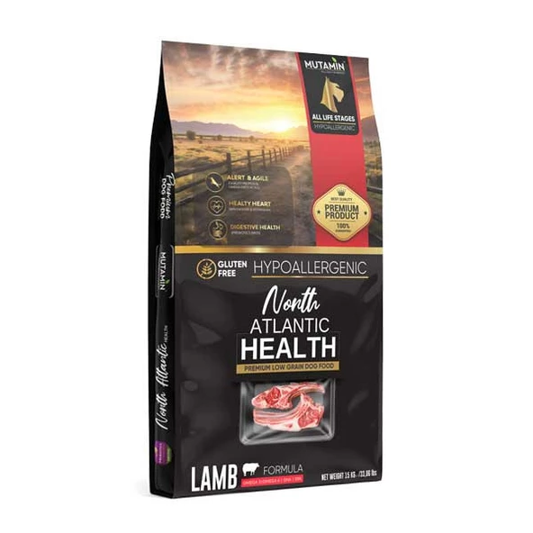 Kampanya !North Atlantic Health Kuzu Etli Köpek Maması 15 kg + Somon Yağı 150mL Hediye !