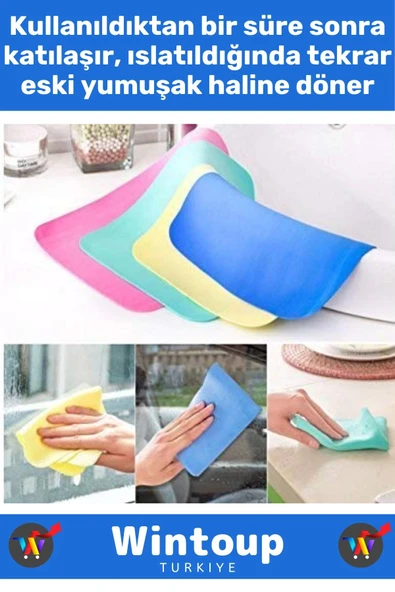 Özel Üretim Yüksek Kaliteli 3 Kat Emici Tüm Yüzeylerde Etkili Mutfak Banyo Islak Sihirli Bez 3 Adet - 2