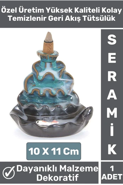 Premium Seri Yoga Meditasyon Chakra Pozitif Enerji Kolay Temizlenir Seramik Geri Akış Tütsülük ürün görseli