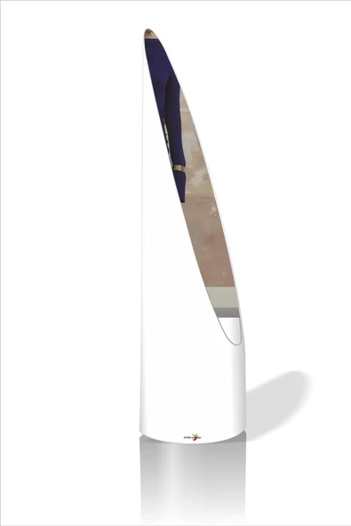 İlginç Değişik Yuvarlak 168 Cm Hediyelik Beyaz Silindir Elips Boy Banyo Ofis Mağaza Salon Aynası - Resim 2