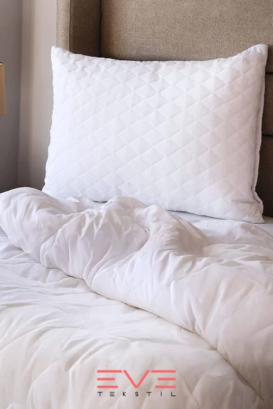 2 Adet Diamon Kapitone Antibakteriyel Fermuarlı Yıkanabilir Otel Lüks Yastık Kılıfı 50x70cm - 3