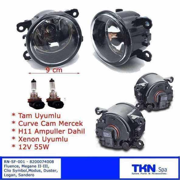 Renault Laguna II 2001-2007 Sis Farı Set  Oem:  8200074008