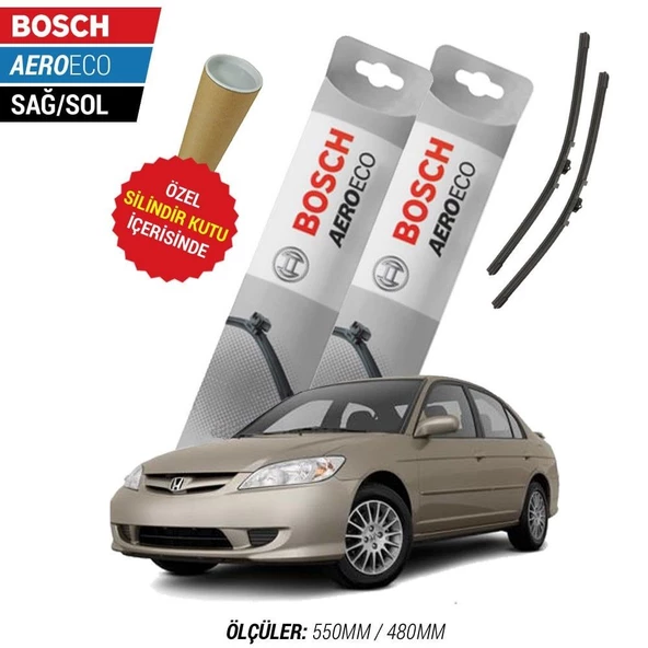 Honda Civic 2001  Silecek Takımı Bosch Aeroeco - Resim 3