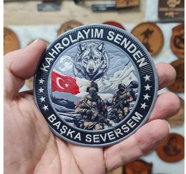 BOZKURT ASKER  PEÇ ,KAHROLAYIM SENDEN BAŞKA SEVERSEM  - Arma - TPU Patch - 2