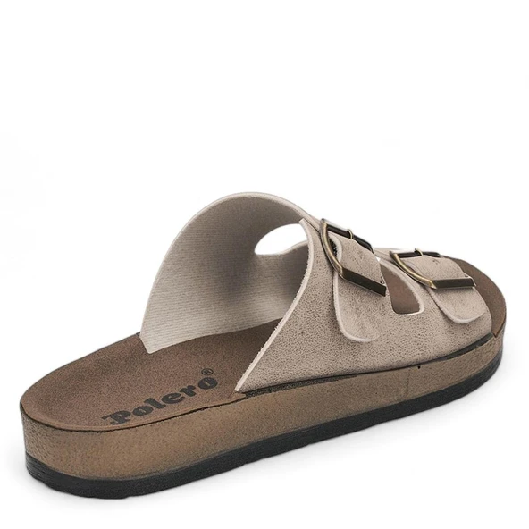 Moda Ayakkabı 27-48 Bej-Byz Kadın Terlik Ayakkabı - 4