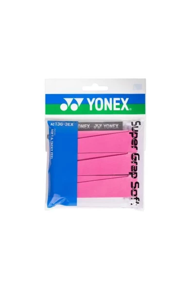 YONEX Ac 136 Super Grap Soft 3'lü Pembe