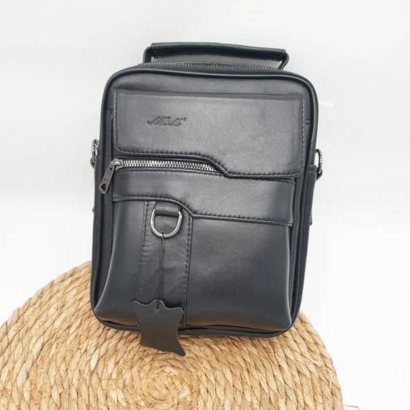 Mıknatıs Kapaklı Deri Erkek El Çantası - Resim 6