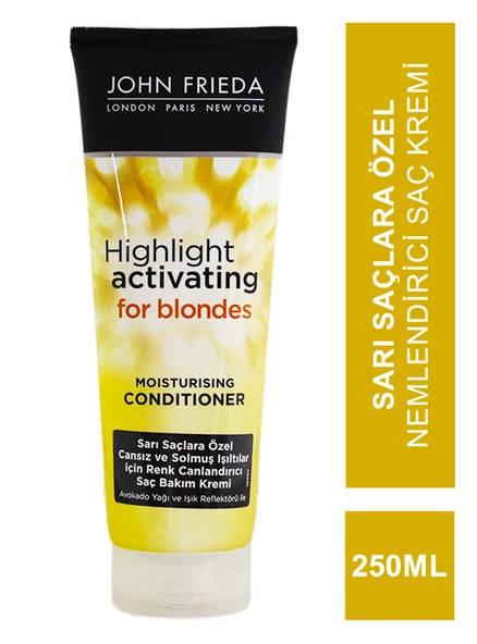 John Frieda Sheer Blonde Highlight Activating Moisturising Conditioner 250 ml Sarı Saçlara Özel Nemlendirici Saç Kremi