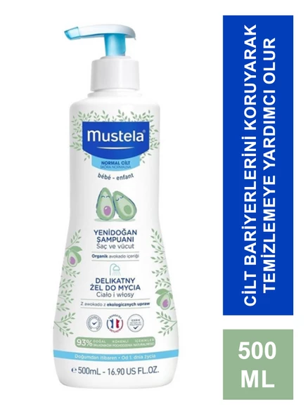 Mustela Gentle Cleansing  Gel 500 ml Yenidoğan Bebek Şampuanı