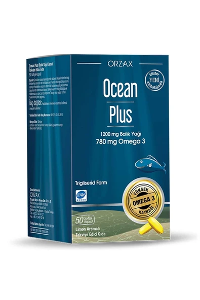 Ocean Plus 1200mg Balık Yağı50 Kapsül