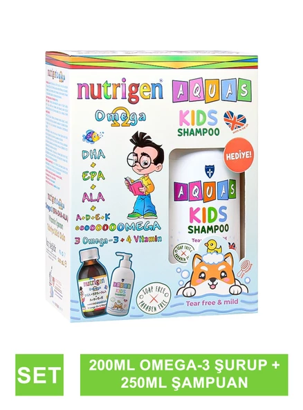 Nutrigen Omega 3 Portakal Aromalı 200 ml - Aquas Kids Şampuan Hediye -