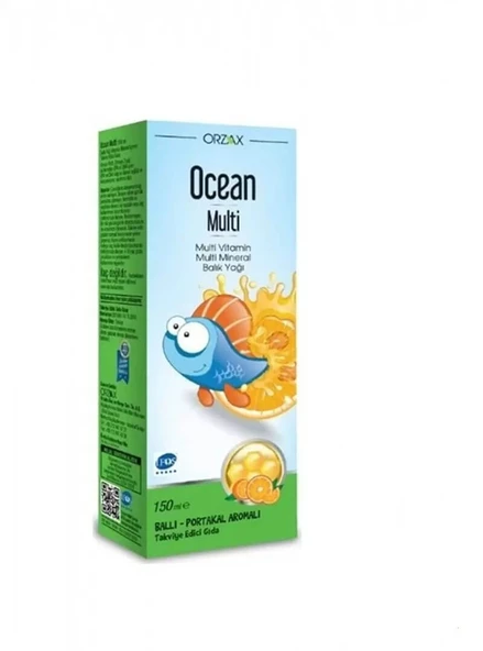Ocean Multi Şurup Balık Yağı Bal ve Portakal Aromalı 150 ml