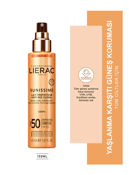 Lierac Sunissime SPF 50 Energizing Protective Milk Güneş Sütü150 ml