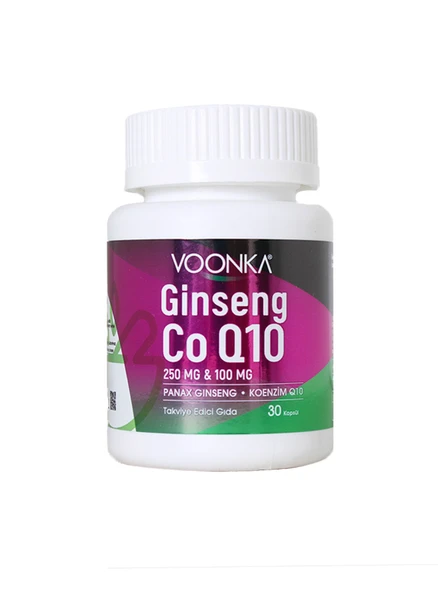 Voonka Ginseng Coenzyme Q10 30 Kapsül